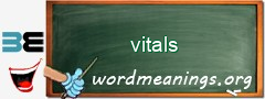 WordMeaning blackboard for vitals